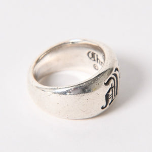CHROME HEARTS SEAL STAMP CH Seal Stamp Ring Ring Weight Approx. 17.77g Size 17 Sterling Silver Good Condition Used 4a005393