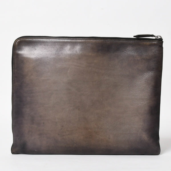 Berluti ベルルッティ クラッチバッグ ハンドバッグ Clutch Bag ブラック グレー G0127 美品 中古 4a005257