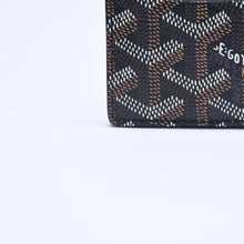画像をギャラリービューアに読み込む, 極美品 GOYARD ゴヤール サン・シュルピス ヘリンボーン カードケース 名刺入れ ブラック PVC レザー 中古 4a005392