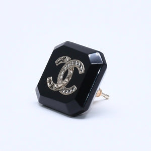 Very good condition CHANEL earrings here mark B23A stamp weight approx. 6.03g black silver used 4a005280