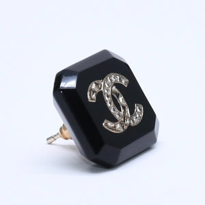 Very good condition CHANEL earrings here mark B23A stamp weight approx. 6.03g black silver used 4a005280