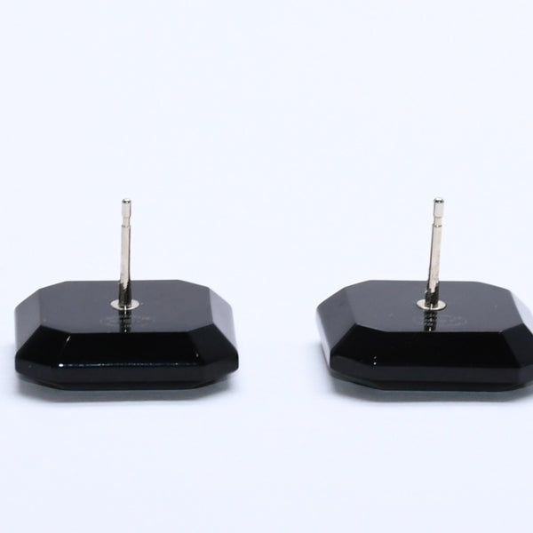 Very good condition CHANEL earrings here mark B23A stamp weight approx. 6.03g black silver used 4a005280