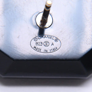 Very good condition CHANEL earrings here mark B23A stamp weight approx. 6.03g black silver used 4a005280