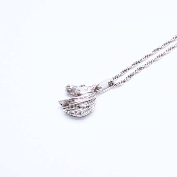 HERMES エルメス ホースヘッド ネックレス トップ 馬 チェーン アクセサリー シルバー925 美品 中古 4a005239