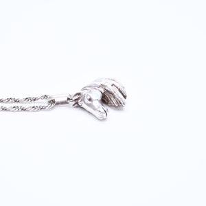 HERMES エルメス ホースヘッド ネックレス トップ 馬 チェーン アクセサリー シルバー925 美品 中古 4a005239