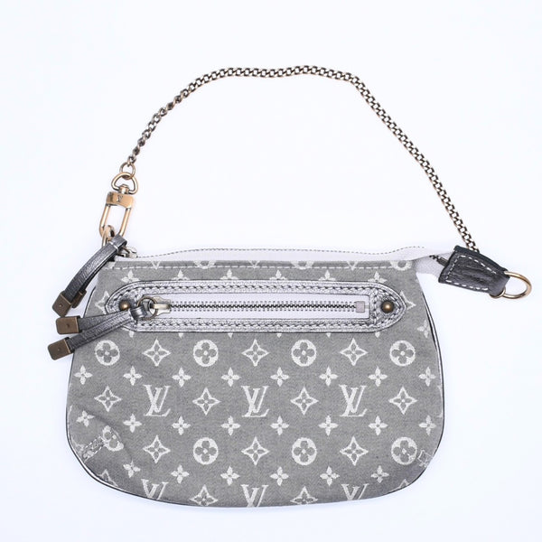 LOUIS VUITTON ルイヴィトン モノグラム ミニラン ミニ ポシェット アクセソワール M95754 プランティーヌ ハンドバッグ グレー ゴールド金具 美品 中古 4a003825