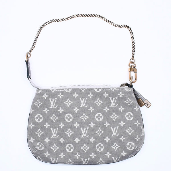 LOUIS VUITTON ルイヴィトン モノグラム ミニラン ミニ ポシェット アクセソワール M95754 プランティーヌ ハンドバッグ グレー ゴールド金具 美品 中古 4a003825