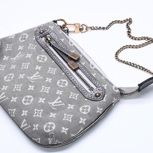 LOUIS VUITTON ルイヴィトン モノグラム ミニラン ミニ ポシェット アクセソワール M95754 プランティーヌ ハンドバッグ グレー ゴールド金具 美品 中古 4a003825