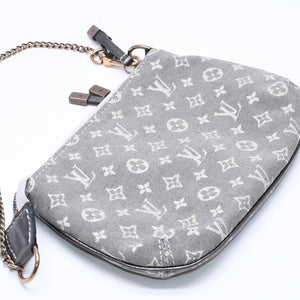 LOUIS VUITTON ルイヴィトン モノグラム ミニラン ミニ ポシェット アクセソワール M95754 プランティーヌ ハンドバッグ グレー ゴールド金具 美品 中古 4a003825