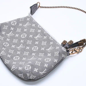 LOUIS VUITTON ルイヴィトン モノグラム ミニラン ミニ ポシェット アクセソワール M95754 プランティーヌ ハンドバッグ グレー ゴールド金具 美品 中古 4a003825