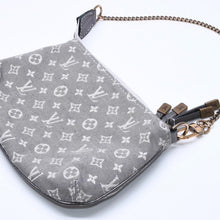 画像をギャラリービューアに読み込む, LOUIS VUITTON ルイヴィトン モノグラム ミニラン ミニ ポシェット アクセソワール M95754 プランティーヌ ハンドバッグ グレー ゴールド金具 美品 中古 4a003825