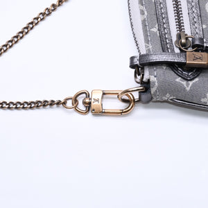LOUIS VUITTON ルイヴィトン モノグラム ミニラン ミニ ポシェット アクセソワール M95754 プランティーヌ ハンドバッグ グレー ゴールド金具 美品 中古 4a003825