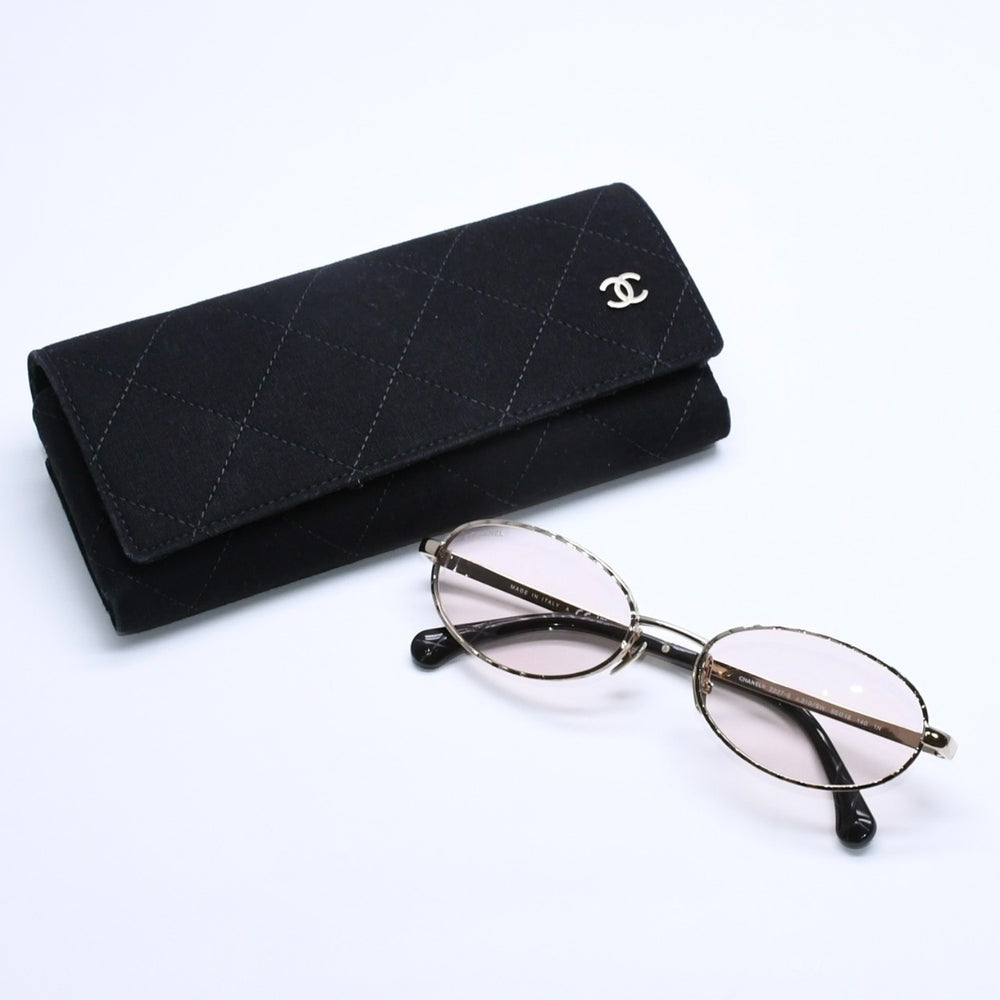 極美品 CHANEL シャネル サングラス アイウェア 2227-S c.310/SW サイズ55□18 140 ゴールド ブラウン 中古 4a005396
