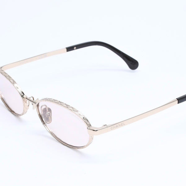 極美品 CHANEL シャネル サングラス アイウェア 2227-S c.310/SW サイズ55□18 140 ゴールド ブラウン 中古 4a005396