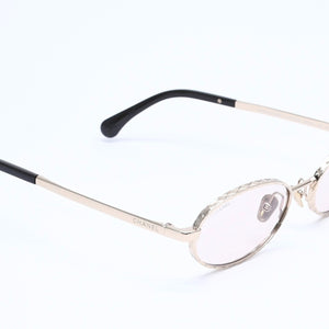 極美品 CHANEL シャネル サングラス アイウェア 2227-S c.310/SW サイズ55□18 140 ゴールド ブラウン 中古 4a005396