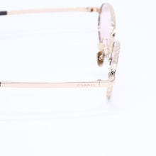 画像をギャラリービューアに読み込む, 極美品 CHANEL シャネル サングラス アイウェア 2227-S c.310/SW サイズ55□18 140 ゴールド ブラウン 中古 4a005396