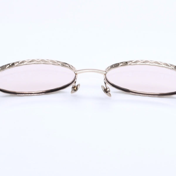 極美品 CHANEL シャネル サングラス アイウェア 2227-S c.310/SW サイズ55□18 140 ゴールド ブラウン 中古 4a005396