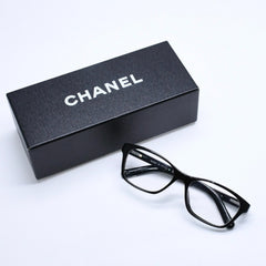 CHANEL eyeglasses, eyewear, model 3249-A, size 53◻16 135 Black Silver Hardware Excellent Condition Used 4a005327