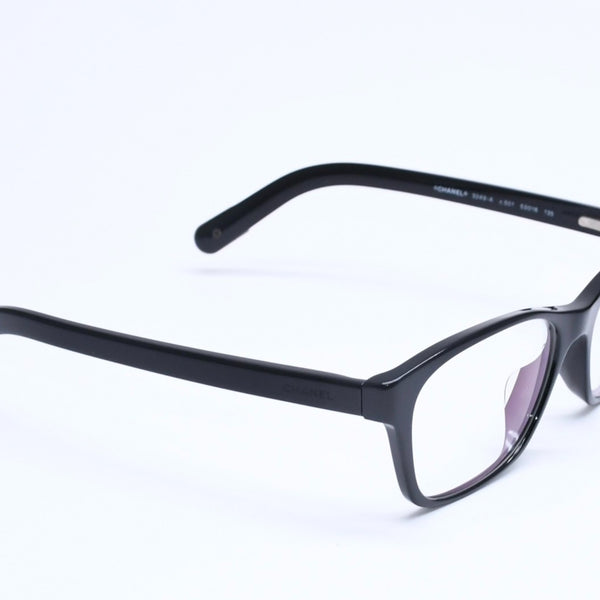 CHANEL eyeglasses, eyewear, model 3249-A, size 53◻16 135 Black Silver Hardware Excellent Condition Used 4a005327