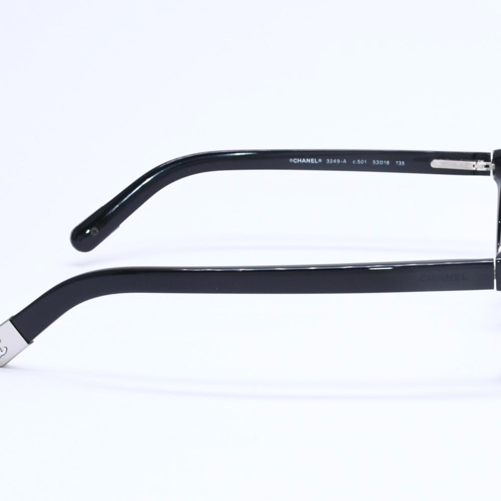 CHANEL eyeglasses, eyewear, model 3249-A, size 53◻16 135 Black Silver Hardware Excellent Condition Used 4a005327