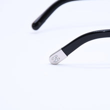 画像をギャラリービューアに読み込む, CHANEL シャネル 眼鏡 メガネ アイウェア 3249-A サイズ53◻︎16 135 ブラック シルバー金具 美品 中古 4a005327