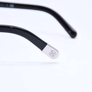 CHANEL eyeglasses, eyewear, model 3249-A, size 53◻16 135 Black Silver Hardware Excellent Condition Used 4a005327