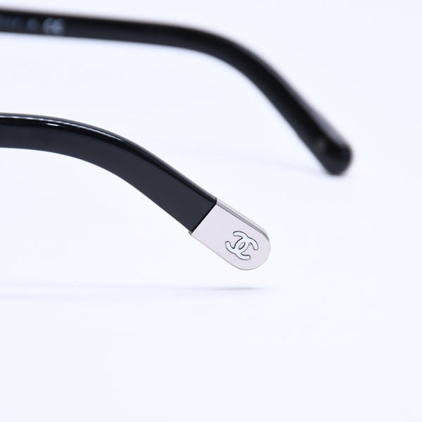 CHANEL eyeglasses, eyewear, model 3249-A, size 53◻16 135 Black Silver Hardware Excellent Condition Used 4a005327