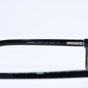 CHANEL eyeglasses, eyewear, model 3249-A, size 53◻16 135 Black Silver Hardware Excellent Condition Used 4a005327