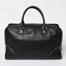 Load image into Gallery viewer, 極美品 LOEWE ロエベ アマソナ44 ボストンバッグ ハンドバッグ レザー ブラック シルバー金具 中古 4a005394