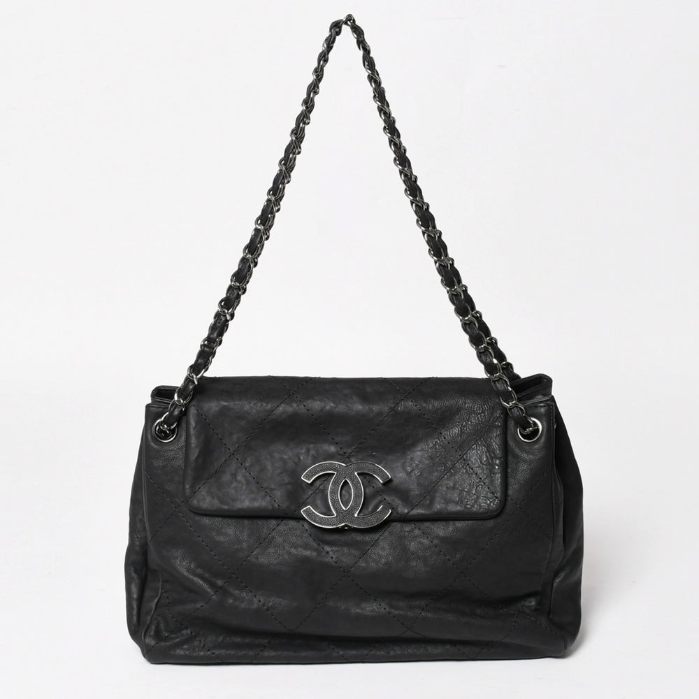 極美品 CHANEL シャネル Hamptons ハンプトンズライン チェーンショルダーバッグ 15番台 ココマーク ヴィンテージカーフスキン 中古 4a005400