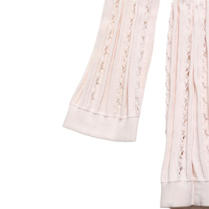 極美品 CHANEL シャネル カーディガン パールボタン ココマーク P43886K04503 コットン レーヨン ポリエステル ピンク サイズ34 中古 4a005409