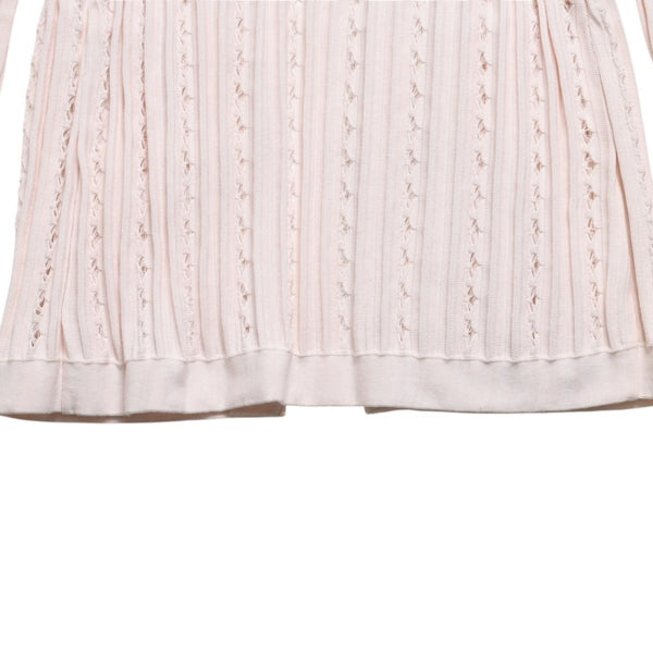 極美品 CHANEL シャネル カーディガン パールボタン ココマーク P43886K04503 コットン レーヨン ポリエステル ピンク サイズ34 中古 4a005409