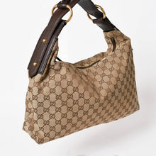 Load image into Gallery viewer, 極美品 GUCCI グッチ ワンショルダーバッグ ホースビット 115867 GGキャンバス ブラウン ゴールド金具 中古 4a005375