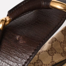 Load image into Gallery viewer, 極美品 GUCCI グッチ ワンショルダーバッグ ホースビット 115867 GGキャンバス ブラウン ゴールド金具 中古 4a005375