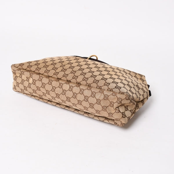 極美品 GUCCI グッチ ワンショルダーバッグ ホースビット 115867 GGキャンバス ブラウン ゴールド金具 中古 4a005375