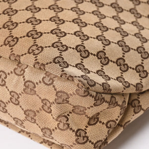 極美品 GUCCI グッチ ワンショルダーバッグ ホースビット 115867 GGキャンバス ブラウン ゴールド金具 中古 4a005375