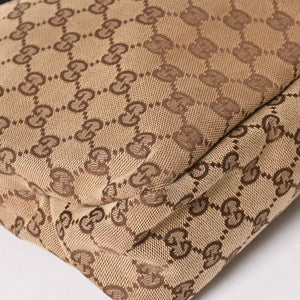 極美品 GUCCI グッチ ワンショルダーバッグ ホースビット 115867 GGキャンバス ブラウン ゴールド金具 中古 4a005375