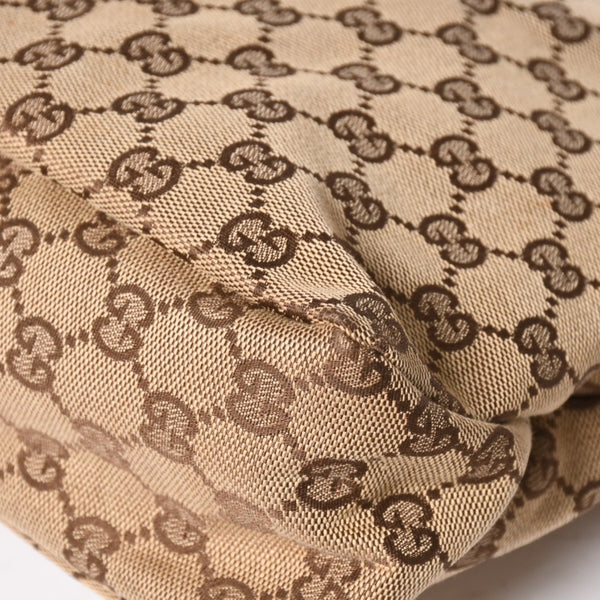 極美品 GUCCI グッチ ワンショルダーバッグ ホースビット 115867 GGキャンバス ブラウン ゴールド金具 中古 4a005375
