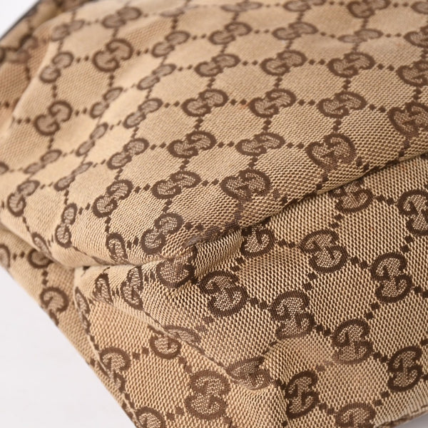 極美品 GUCCI グッチ ワンショルダーバッグ ホースビット 115867 GGキャンバス ブラウン ゴールド金具 中古 4a005375