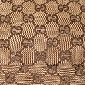 極美品 GUCCI グッチ ワンショルダーバッグ ホースビット 115867 GGキャンバス ブラウン ゴールド金具 中古 4a005375