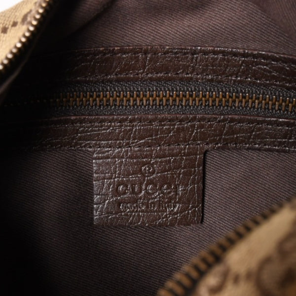 極美品 GUCCI グッチ ワンショルダーバッグ ホースビット 115867 GGキャンバス ブラウン ゴールド金具 中古 4a005375