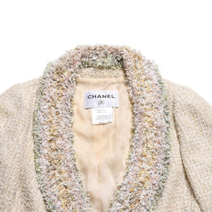 極美品 CHANEL シャネル セットアップ ツイード ジャケット インナー P45206V25533 マルチカラー サイズ36 中古 4a005413