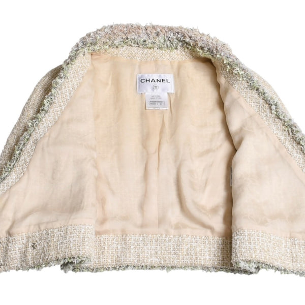 極美品 CHANEL シャネル セットアップ ツイード ジャケット インナー P45206V25533 マルチカラー サイズ36 中古 4a005413