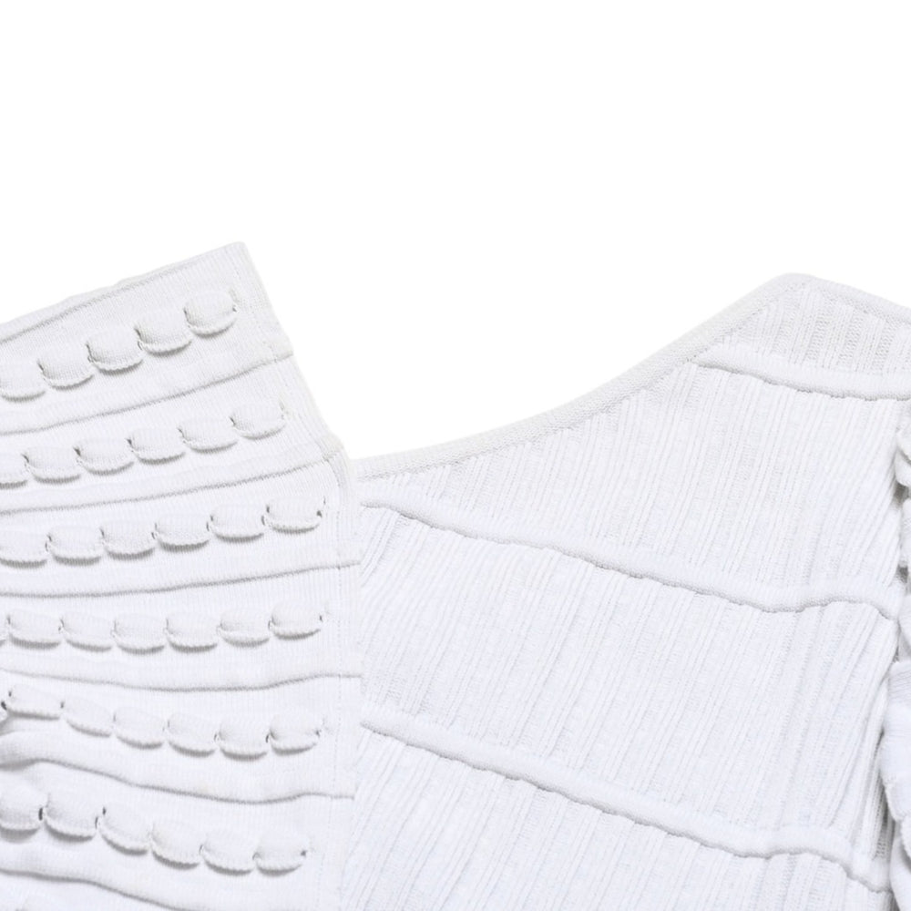 Very Good Condition CHANEL Ecru Fringe Dress P43808K04522 Cotton White Size 34 Used 4a005406