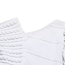Load image into Gallery viewer, 極美品 CHANEL シャネル エクリュ フリンジ ワンピース P43808K04522 コットン ホワイト サイズ34 中古 4a005406