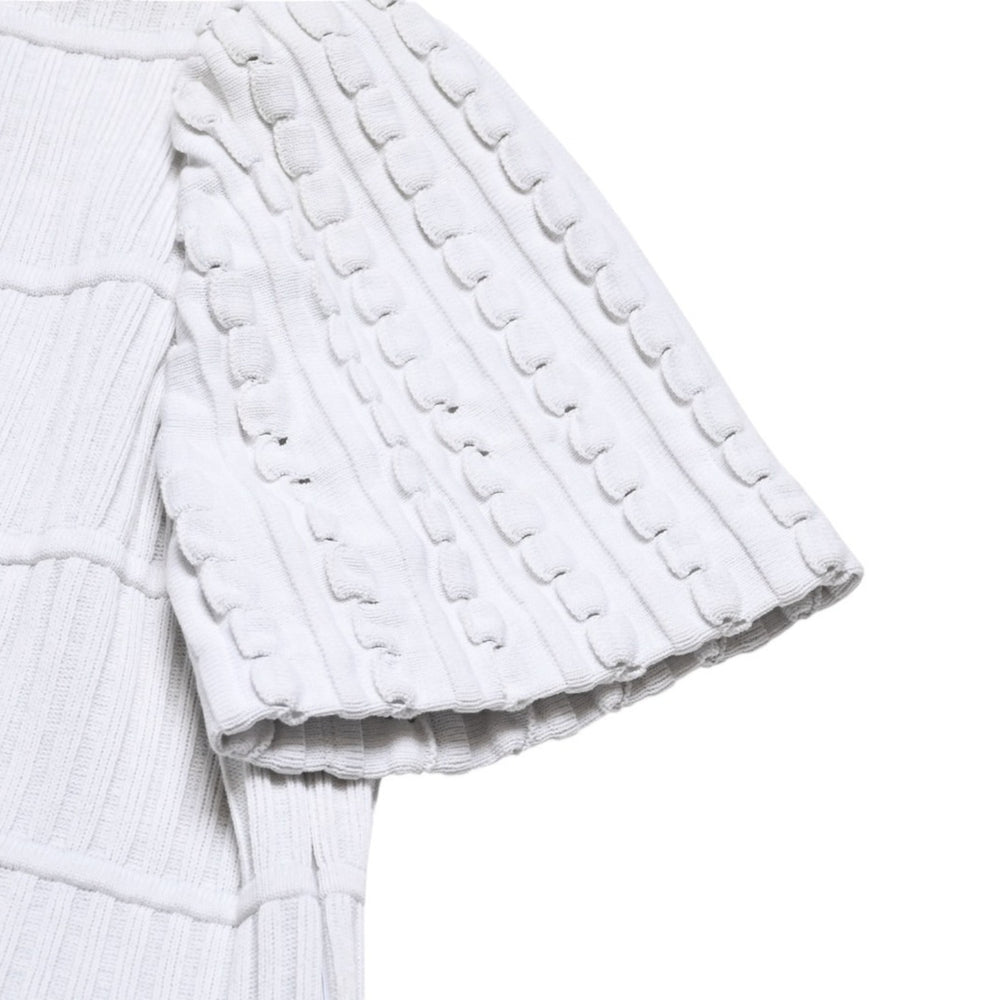Very Good Condition CHANEL Ecru Fringe Dress P43808K04522 Cotton White Size 34 Used 4a005406