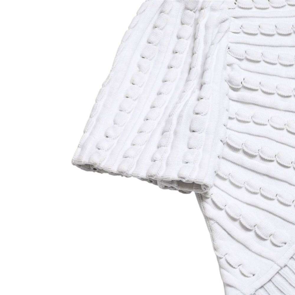 Very Good Condition CHANEL Ecru Fringe Dress P43808K04522 Cotton White Size 34 Used 4a005406