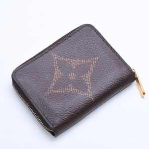 Very Good Condition LOUIS VUITTON M69354 Zippy Coin Purse Monogram Giant Coin Case Coin Purse Brown Used 4a005325