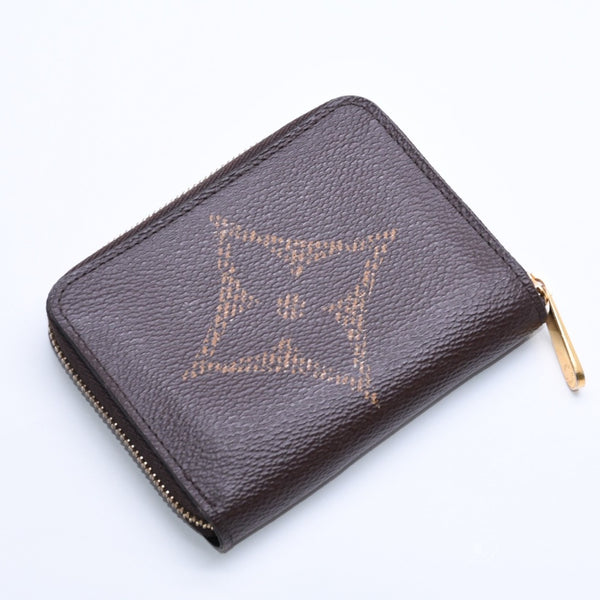 Very Good Condition LOUIS VUITTON M69354 Zippy Coin Purse Monogram Giant Coin Case Coin Purse Brown Used 4a005325