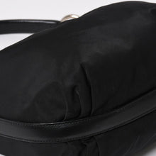 Load image into Gallery viewer, PRADA プラダ ホーボー ワンショルダーバッグ BR3279 トライアングルロゴ ナイロン ブラック シルバー金具 美品 中古 4a005418